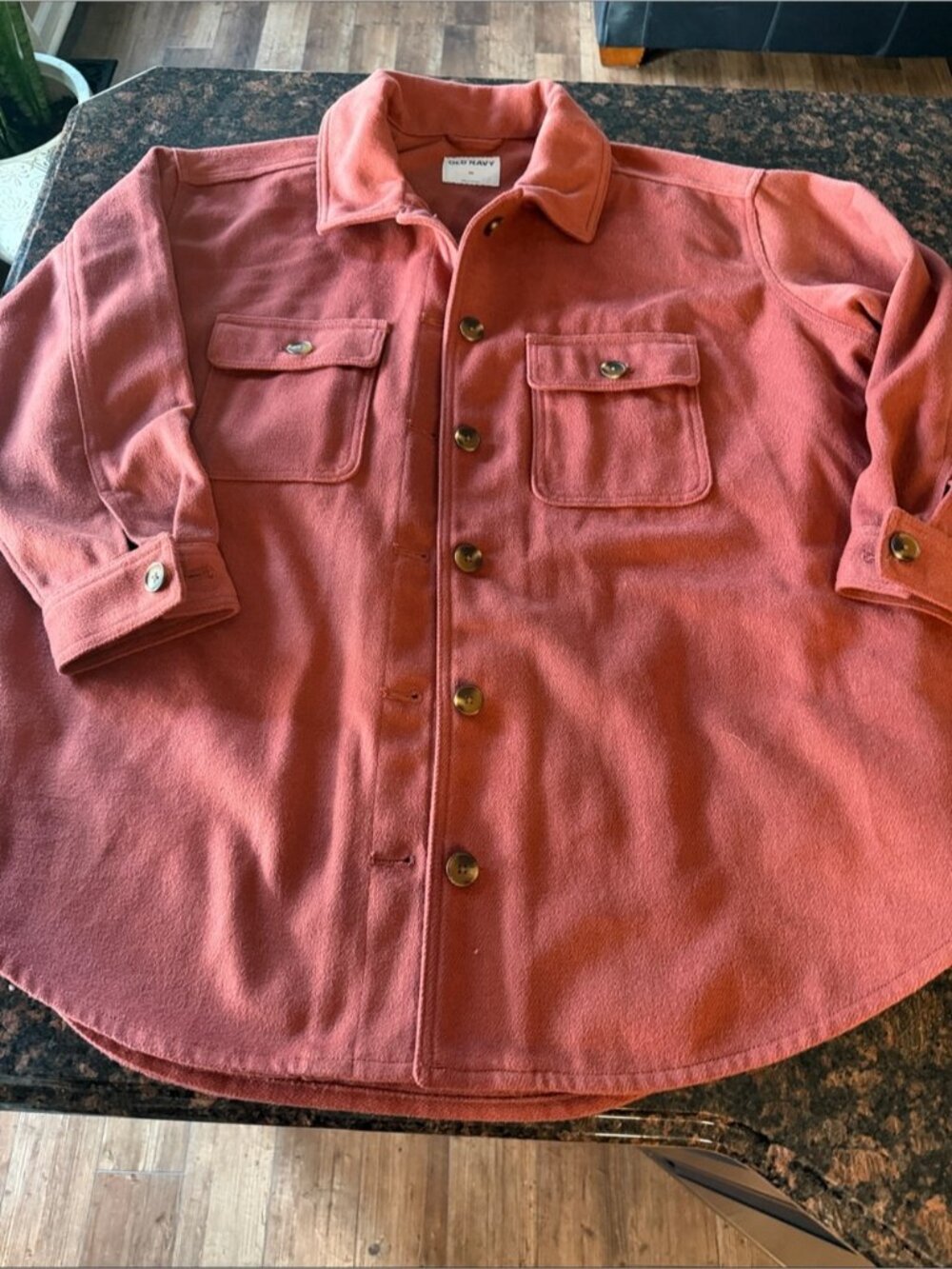 Old Navy Coral Button-Up Shacket 2X